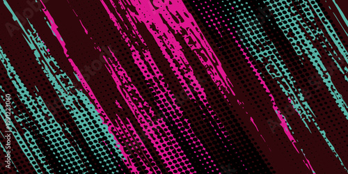 Car sticker wrap banner abstract sporty lines pink blue greenish grunge color combination brush storm thunder modern.