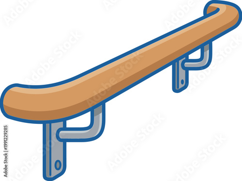 Brown wooden four pane window frame on a wall bracket