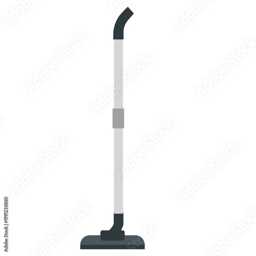 Floor cleaning mop with handle, household cleaning tool, hygiene maintenance equipment, vector illustration icon design.