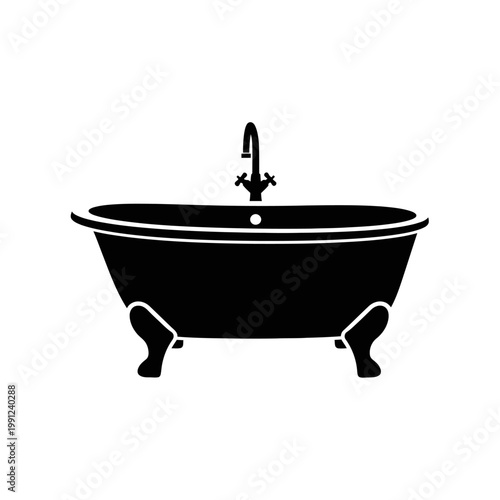 bath tub with shower and water