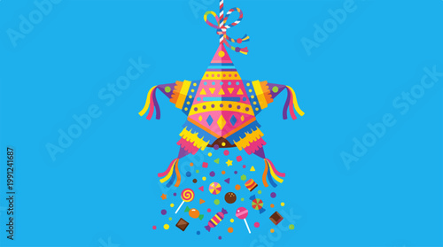 Colorful Pi?ata Party Decoration Object.