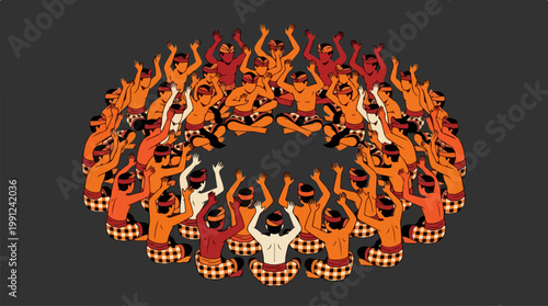 Dancers in traditional Indian attire performing.