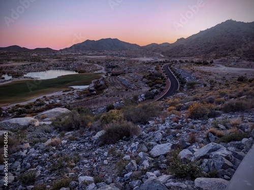 Fotografie Sunset from the White Tank Mountains, Buckeye Az