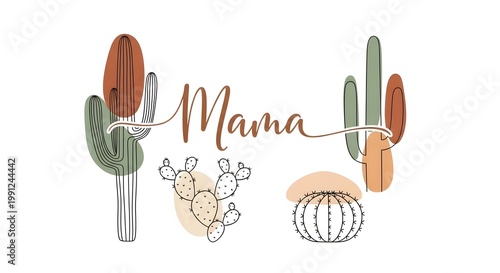 Hand holding a bouquet of flowers with the word mama written in cursive roses pink