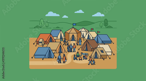 People in a village community.