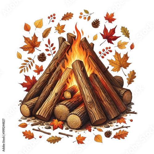 The Warm Shades of an Autumn Campfire