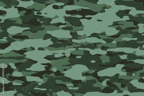 Seamless green military camouflage pattern with realistic fabric texture suitable for tactical, fashion, and outdoor design backgrounds.