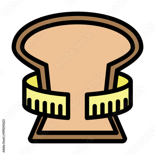 Diet Toast Vector Filled Icon Design