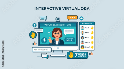 Virtual Q and A Session Online.
