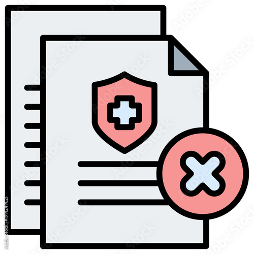 No Medical Insurance Icon