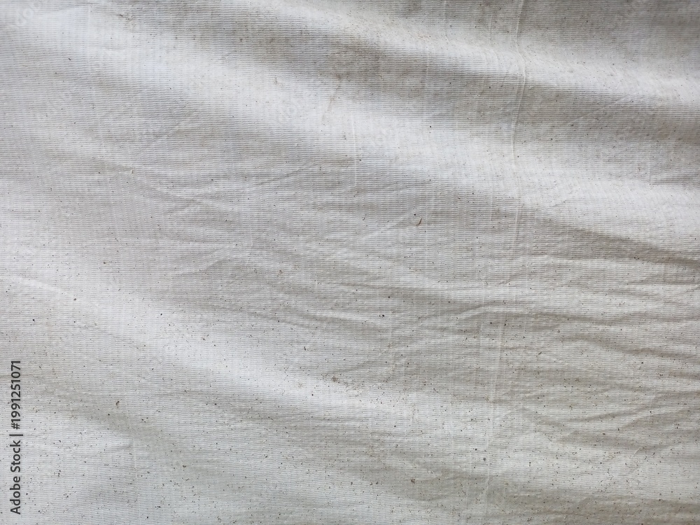 Obraz premium White Woven Fabric Texture With Subtle Wrinkles