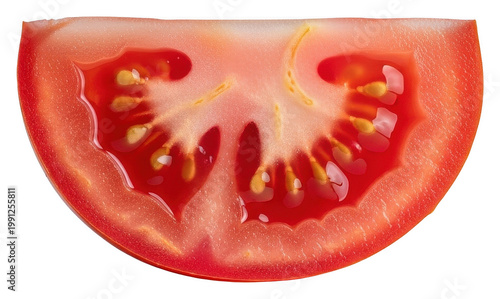 Red Tomato png Fresh Slice cutout Juicy Vegetable png Ripe Fruit cutout Organic Ingredient png Healthy Food cutout Vibrant Produce png Raw Tomato cutout isolated transparent background image