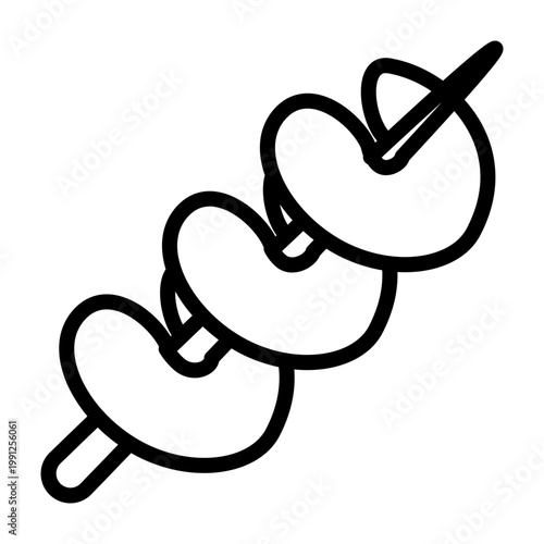 Party Snacks Vector Line Icon Design