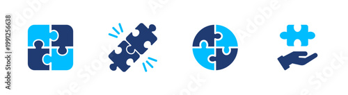 Problem solving icon set. solution, strategy, thinking, analysis, logic. solid style icon collection