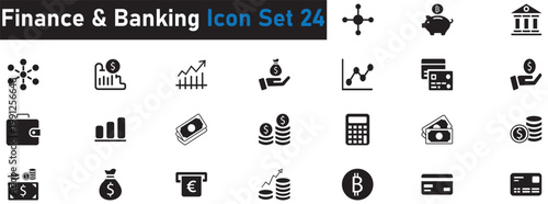inance & Banking Icons , Money, Payments, Crypto & Growth Vector Set