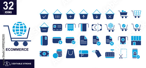 Ecommerce Mixed Color Icon Set