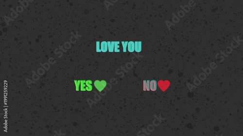 Glowing love you text with colorful light effect on a black background. Stylish cinematic design with perfect for love proposal videos, social media posts, Valentine’s Day content.
