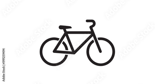 Black bicycle icon vector illustration for design and graphic projects