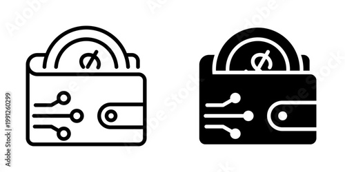 Digital wallets icon, element icon for design branding, print, and digital media