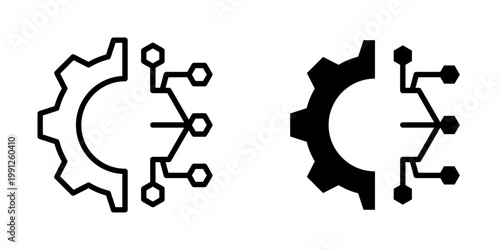 Digital transformation icon, element icon for design branding, print, and digital media