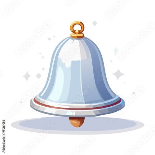 Photos Small crystalline bell with magical sparkles for summoning spirits and fairy mag
