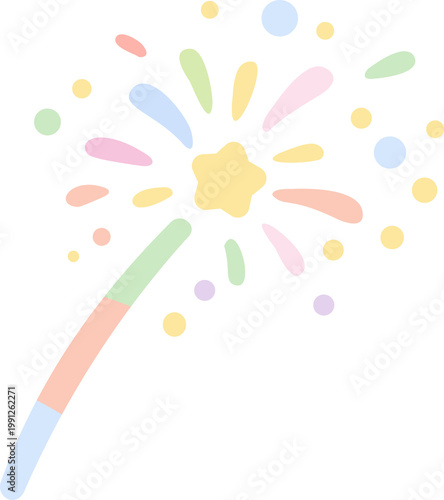 Sparkler Firework Wand Illustration