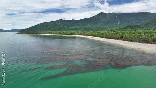 Coastline Australia Cape Tribulation outdoors mountains tropical rainforest drone reef aerial tropical