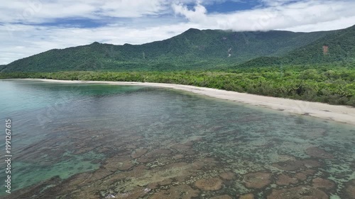 Coastline Australia Cape Tribulation outdoors mountains tropical rainforest drone reef aerial tropical