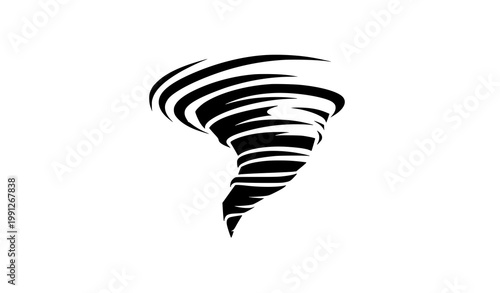 Cyclone tornado logo icon flat vector swirl design isolated on white background