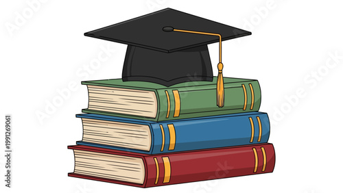 Graduation Books and Cap.