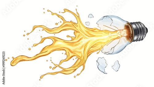 Light Bulb Energy Concept.
