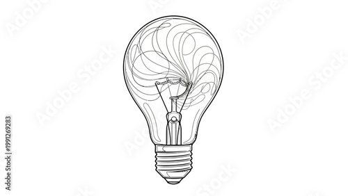 Light Bulb Idea Concept.
