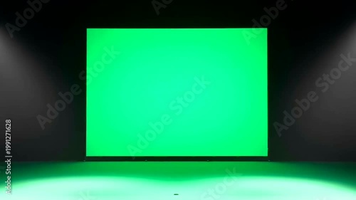 Green Screen Studio with Spotlights and Camera.