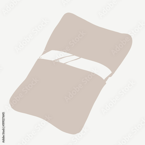 Single folded gray bed sheet.