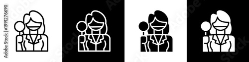  dentist black and white icon design concept	
