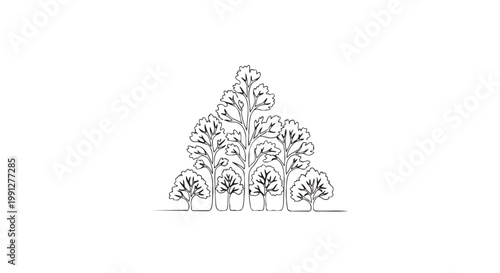 Vector illustration of growing plants in pots, plant growth concept, business growth, development, ecology, sustainability, green, nature, vector graphic design