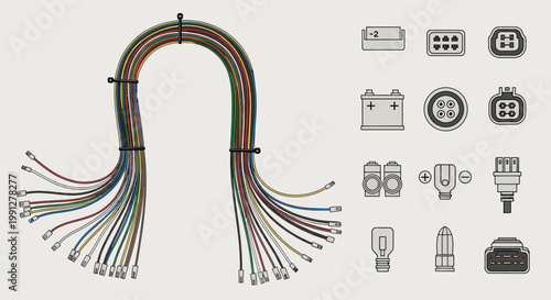 Wires and connectors technology components.