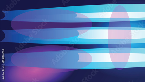 Vibrant abstract art with blue, purple, and green hues on a dark background