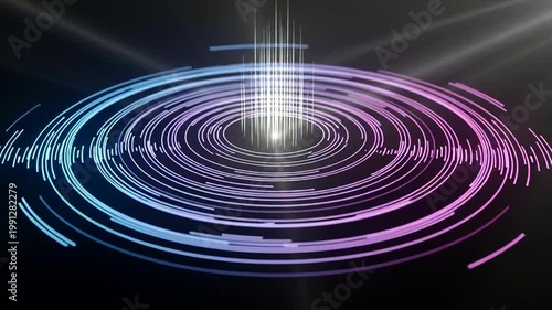 Vibrant Circular Motion Graphics with Light.