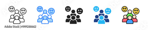Fotografía Market Reception Icon Set Multiple Style Collection