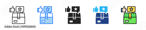Initial Reviews Icon Set Multiple Style Collection