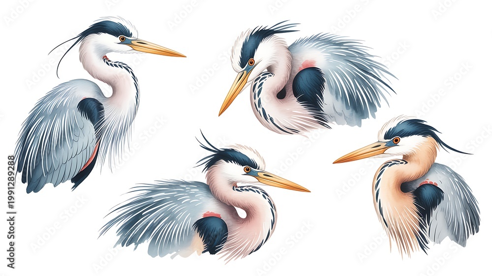Fototapeta premium collection of birds
