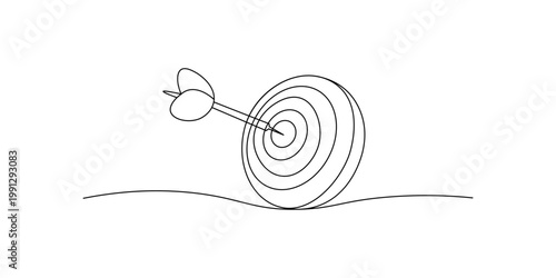 Dart hitting the bullseye on a target with business goal personal goal bullseye accuracy precision achievement