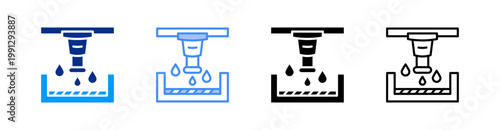 Binder Jetting Multiple Style Icon Set Vector 