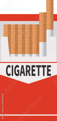 箱に入ったタバコのイメージイラスト