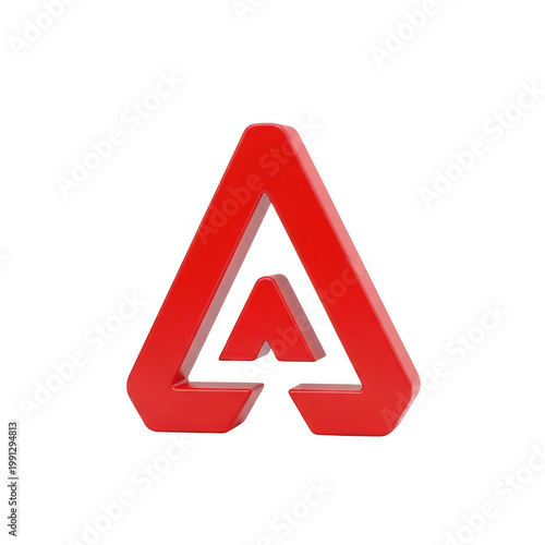 Free Download A vibrant red letter a with a bold, geometric sans serif design - GFXLoad