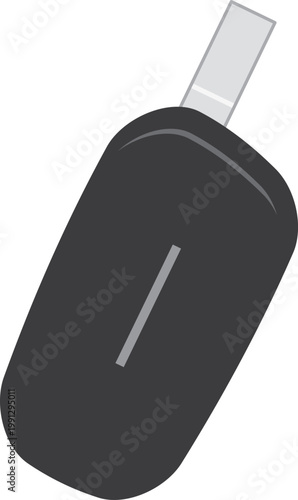 黒色の加熱式タバコのイメージイラスト