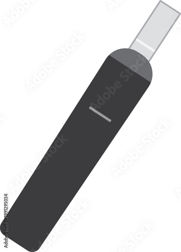 黒色の加熱式タバコのイメージイラスト