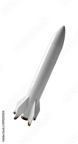 Futuristic Space Rocket Model for Innovation and Technology Concepts