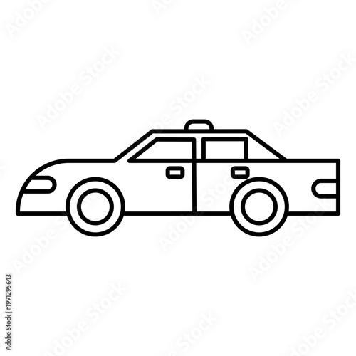 Modern Taxi Car